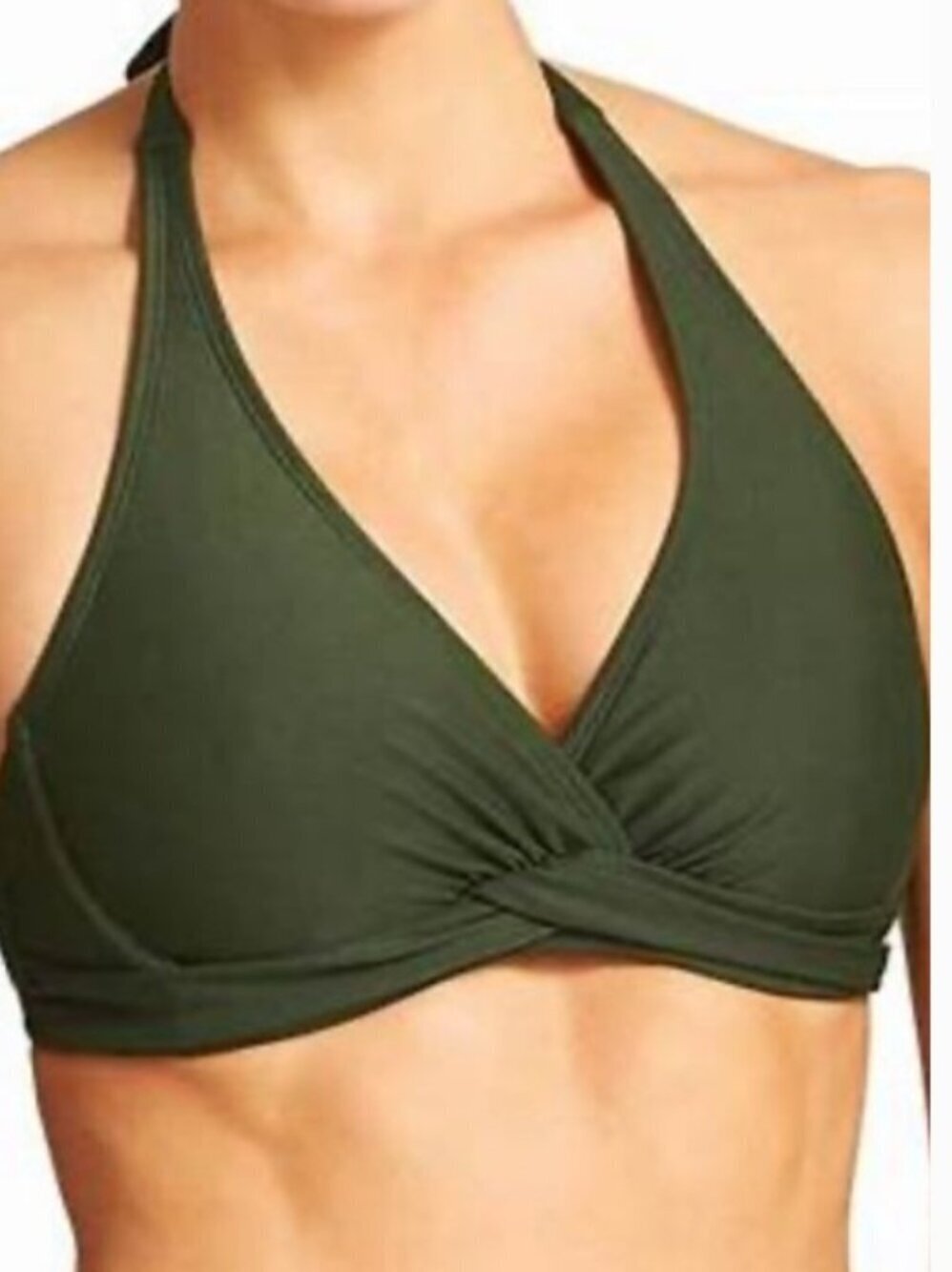 Athleta Tara Halter Tie Front Details Bikini Top. Size 32B/C‎